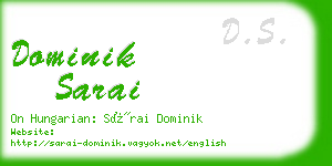 dominik sarai business card